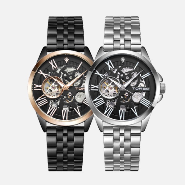 [타임세일] 토르소 T601M 라투메나 스켈레톤 오토매틱 다이아몬드(가죽 스트랩 증정)메탈 남자 시계